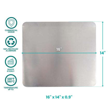 Baker's Secret 2pcs Pure Aluminum Insulated Cookie Sheet Commercial Grade, Baking Tray for Oven 100% Recycled Cookie Sheet Extra Thick - The Natural Collection
