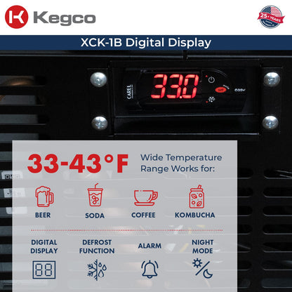 Kegco Commercial Direct Draw Beer Dispenser Kegerator Keg Cooler XCK-1B