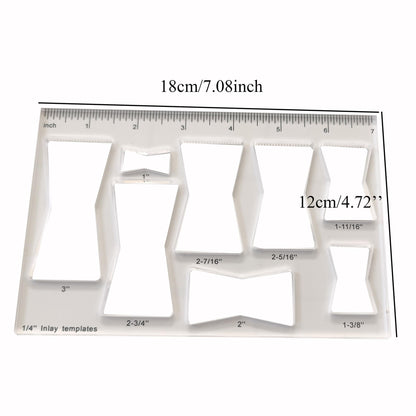 Kingria 8 in1 Bowtie Jia Router Template for Woodworking 1/4'' Thick DIY Router Template Jig Kit Acrylic Butterfly Inlay Template Decorative Guide (Butterfly)