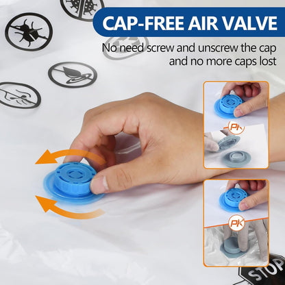ZPP Vacuum Storage Bags with Electric Pump (30 Pack) - 6 Jumbo, 6 Large, 6 Medium, 6 Small, 6 Roll Up Bags for Travel