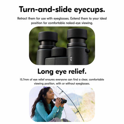 PROSTAFF P7 10x30 (16771) Black Binoculars Bundle with Lens Pen and Cleaning Cloth, Compact Binoculars for Adults for Hunting, Bird Watching, and Hiking Essentials, Zoom