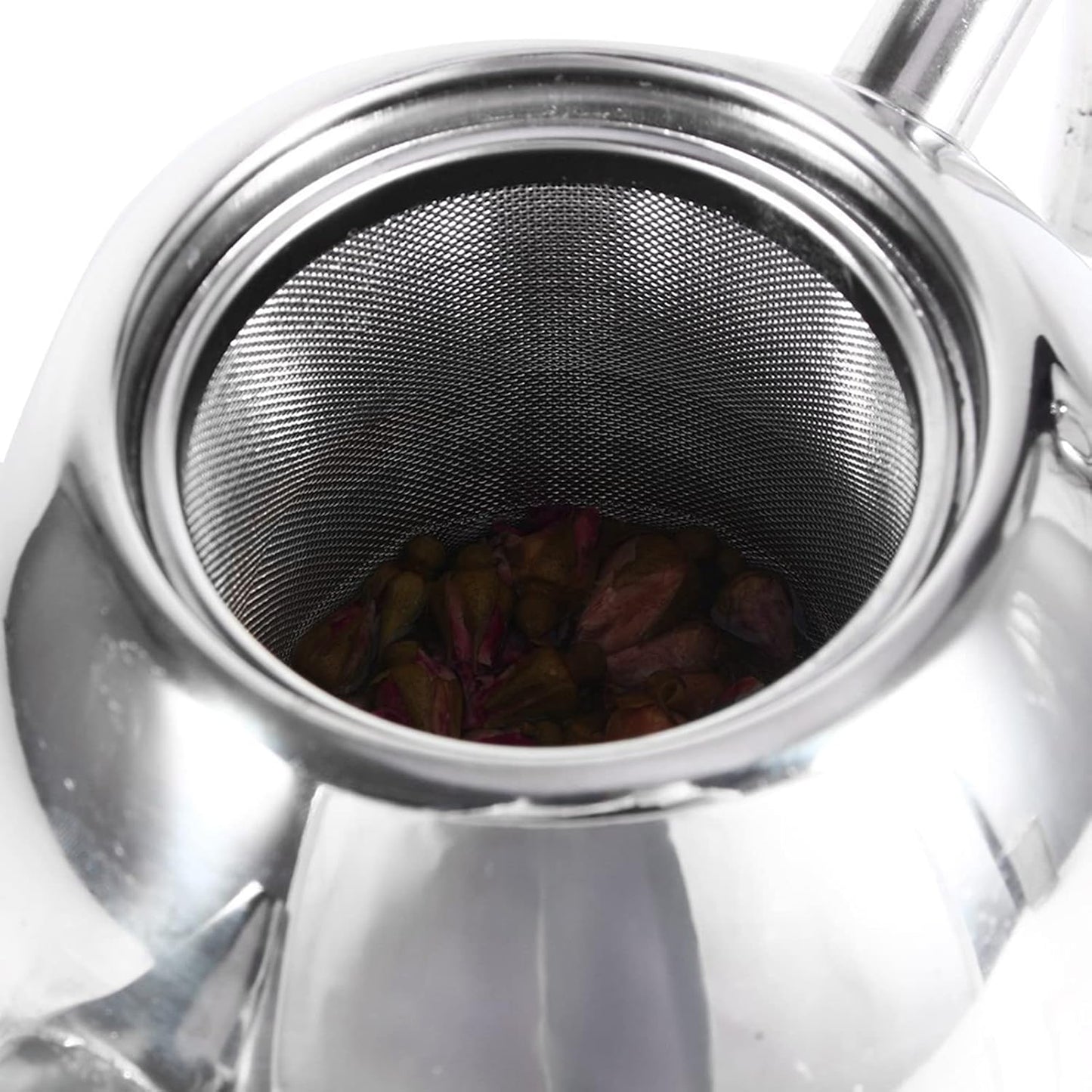 Stainless Steel Teapot with Filter, Large Capacity (1500ML), Metal Coffee Pot Water Container Kettle