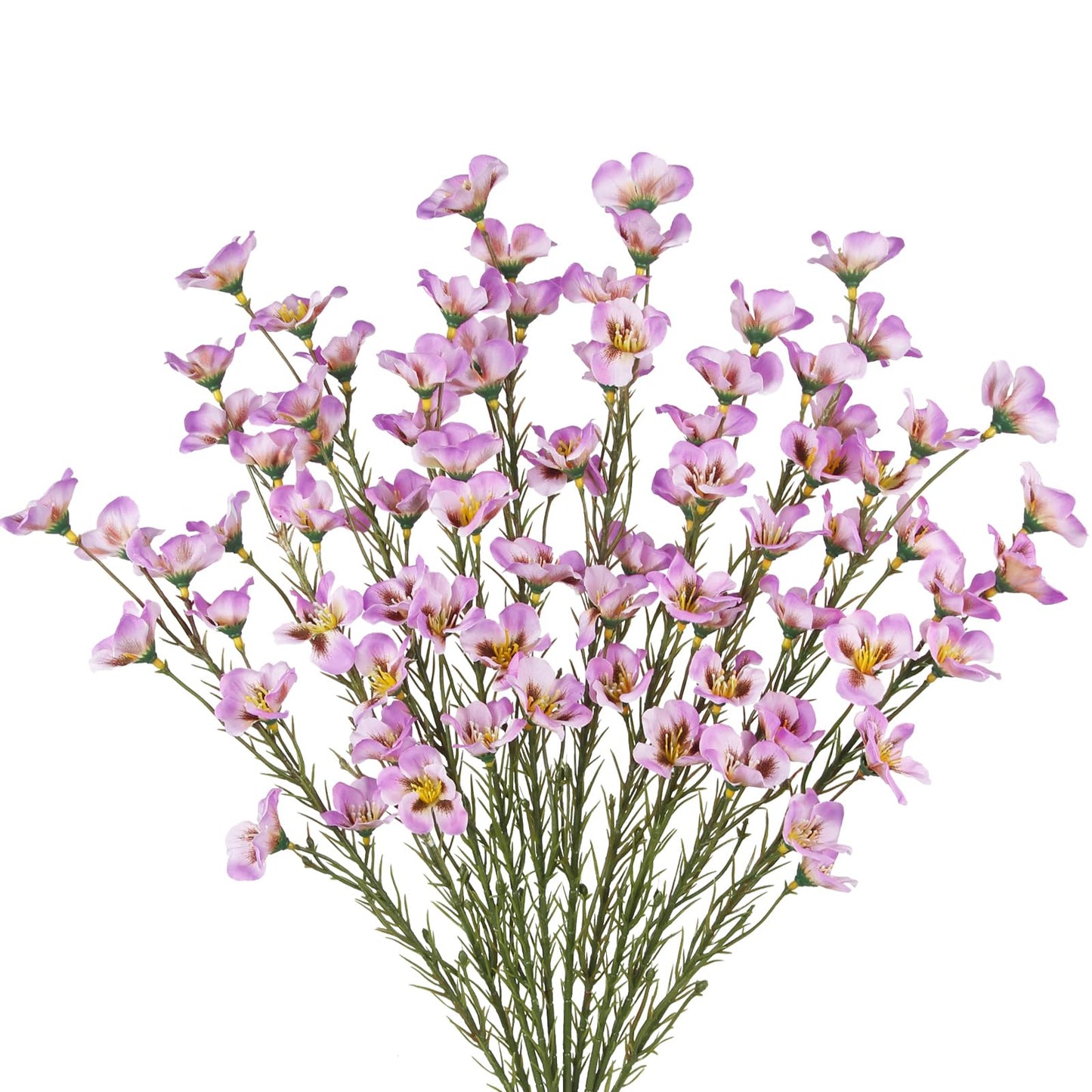 CITYES 10 Pcs Artificial Wildflowers Fake Flower Stems 21" Silk Spring Flowers Forsythia Light Purple Faux Wildflowers Floral Stems for Flower Arrangements Home Decor Indoor Outdoor Centerpieces