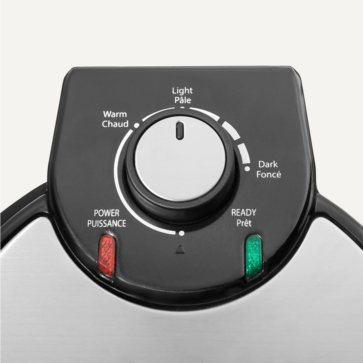 Amazon Basics Waffle Iron, Mini Belgian Waffle Maker with Round 8-Inch Ceramic Nonstick Plate, Adjustable Browning Control, Cool Touch Handle, Vertical Storage, 8 Inches, Black