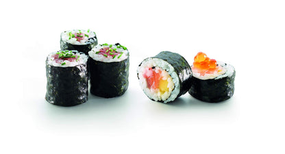 Lékué Silicone Makisu Sushi Rolling Mat | Platinum Silicone Non-Stick Maki Sushi Roller | Japanese Cooking Accessory | Use to Make California Rolls, Tamagoyaki & More | Dishwasher Safe