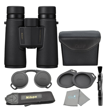 Nikon Monarch M5 8x42 (16767) Black Binoculars Bundle with Lens Pen and Lens Cloth, Compact Binoculars for Adults for Hunting, Bird Watching, and Hiking Essentials, Zoom Lightweight Travel