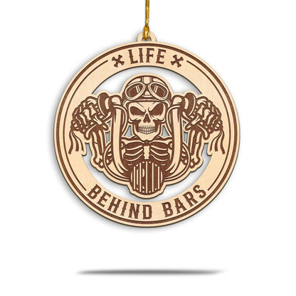 Skeleton Motorcycle Rider Ornament, Motocross Dirt Bike Ornament 2026, Wooden Skeleton Racing Ornaments for Christmas Tree, for Motorbike Motorcycle Riders, Bikers, Racers, Life Behind Bars
