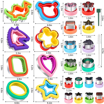 laxizar 8 Pack Sandwich Cutters Cookie Cutters Sandwich Maker Bread Maker Lunchbox 16 pcs Cookie Cutters