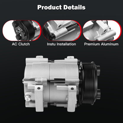 cciyu AC Compressor Pump for Dodge for Ram 2500 3500 4000 5.9L 6.7L 2005-2010 Replaces Air Conditioning Compressor for Car 8 Grooves HS18