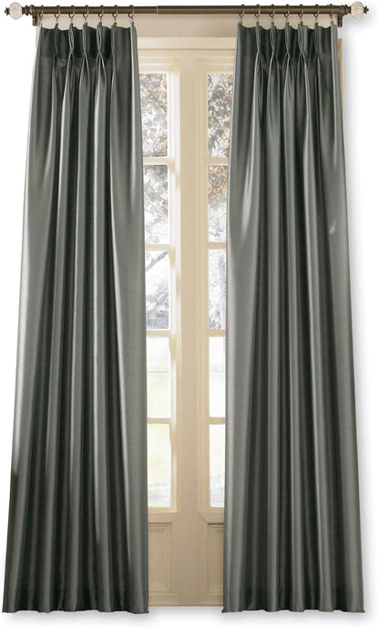 Curtainworks 1Q80000ATE Marquee Window Panel, 30 by 95", Teal (Slate Blue)