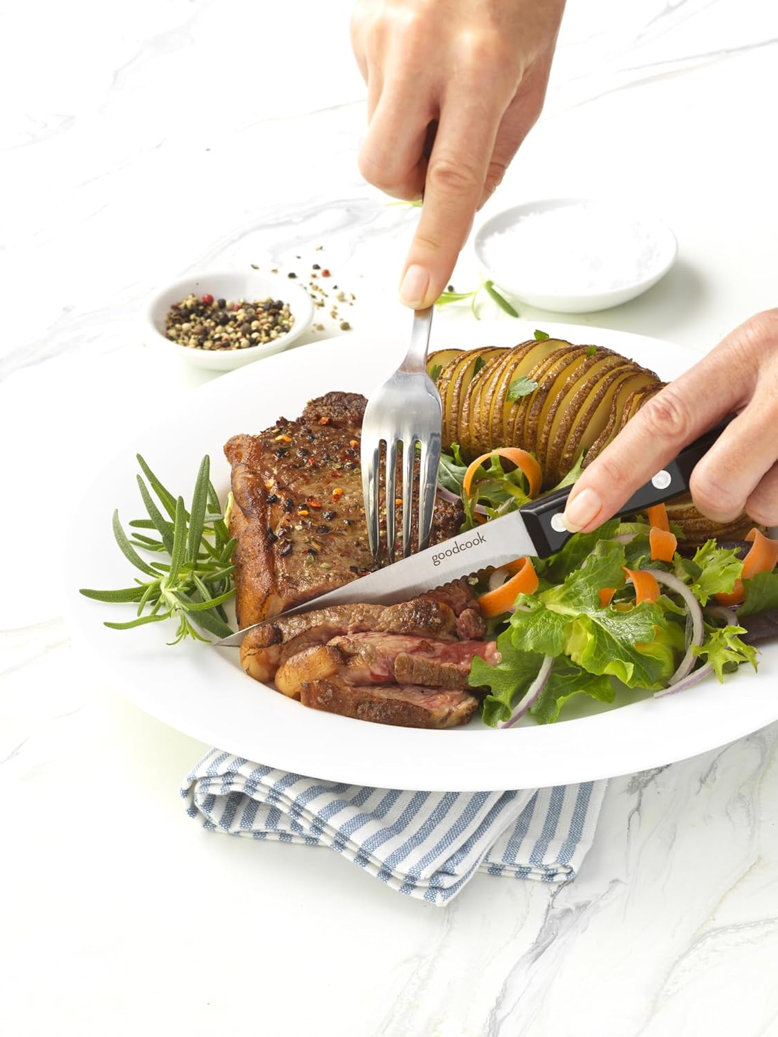 GoodCook Everyday Steak Knives | 4pk, Full-Tang
