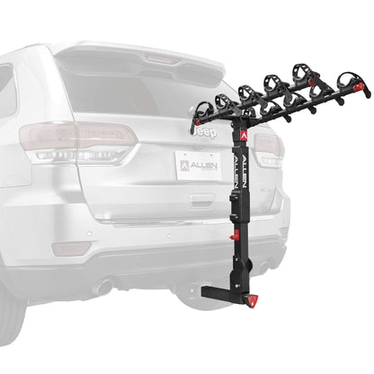 Allen Sports Premier Locking Quick Release 5-Bike Carrier for 2 in. Hitch, QR555 & Master Lock Bike Lock Cable, Set Your Own Combination Bicycle Lock, Black
