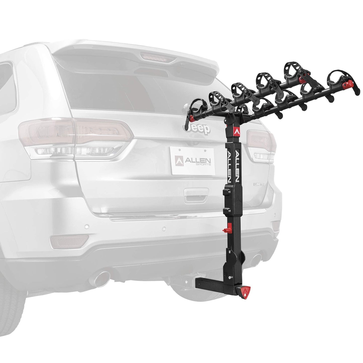 Allen Sports Premier Locking Quick Release 5-Bike Carrier for 2 in. Hitch & CURT 13105 Class 3 Trailer Hitch, 2-Inch Receiver, Exposed Main Body, Fits Select Toyota Sienna, Gloss Black Powder Coat