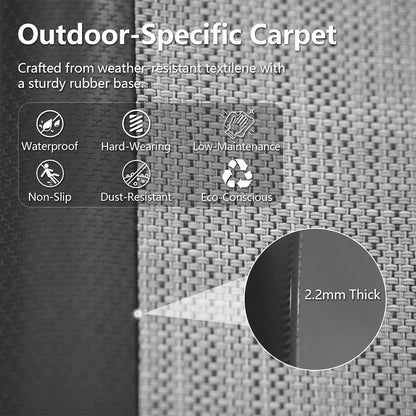 Domi 8x14Ft Resin Outdoor Storage Shed, Plastic Garden Shed with Carpet, Outside Weatherproof Storage Building for Tools, Bike, Lawn Mower, Patio, Backyard
