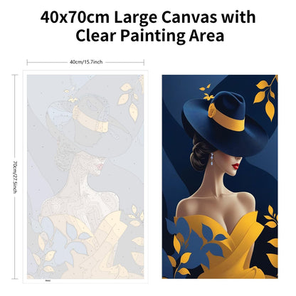 ARTGOTO Large Paint by Numbers Kits for Adults,15.7x27.5inch/40x70cm Painting by Numbers for Adults Abstract Women E,Paint by Numbers Canvas Kits for Home Room Wall Decor (Without Frame)