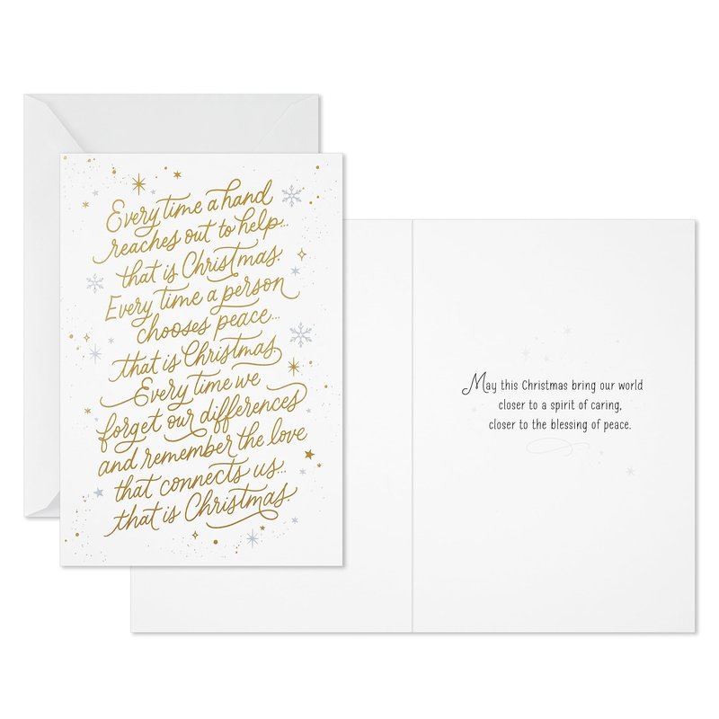 Hallmark Spiritual Boxed Christmas Cards (16 Cards and Envelopes) Gold and White, That is Christmas