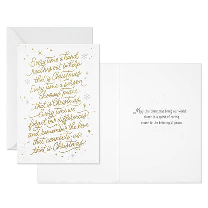 Hallmark Spiritual Boxed Christmas Cards (16 Cards and Envelopes) Gold and White, That is Christmas
