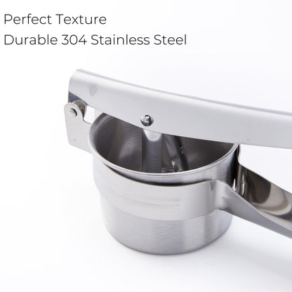 Stainless Steel Khuon Banh Lot Press – Multi-Purpose Potato Ricer, Cendol Maker, Spaetzle Press – Heavy-Duty Manual Food Strainer with 3 Interchangeable Discs for Rice, Vegetables, and Dough