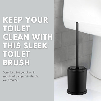 Deluxe Toilet Brush with Lid - ToiletTree Products, Black