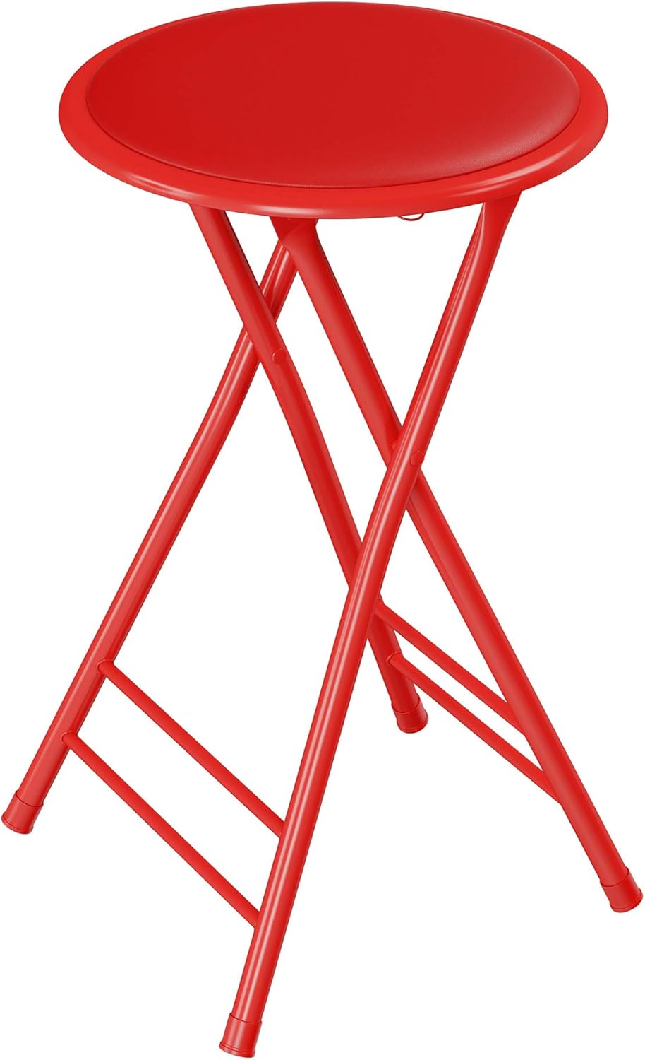 24-Inch 225lb Counter Lavish Home Folding Stool - Backless Stool with Capacity for Kitchen or Rec Room - Portable