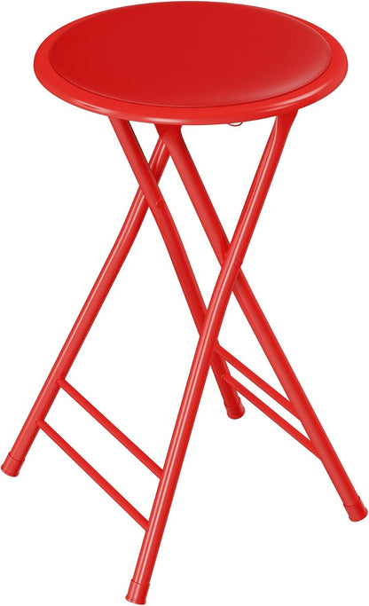 24-Inch 225lb Counter Lavish Home Folding Stool - Backless Stool with Capacity for Kitchen or Rec Room - Portable