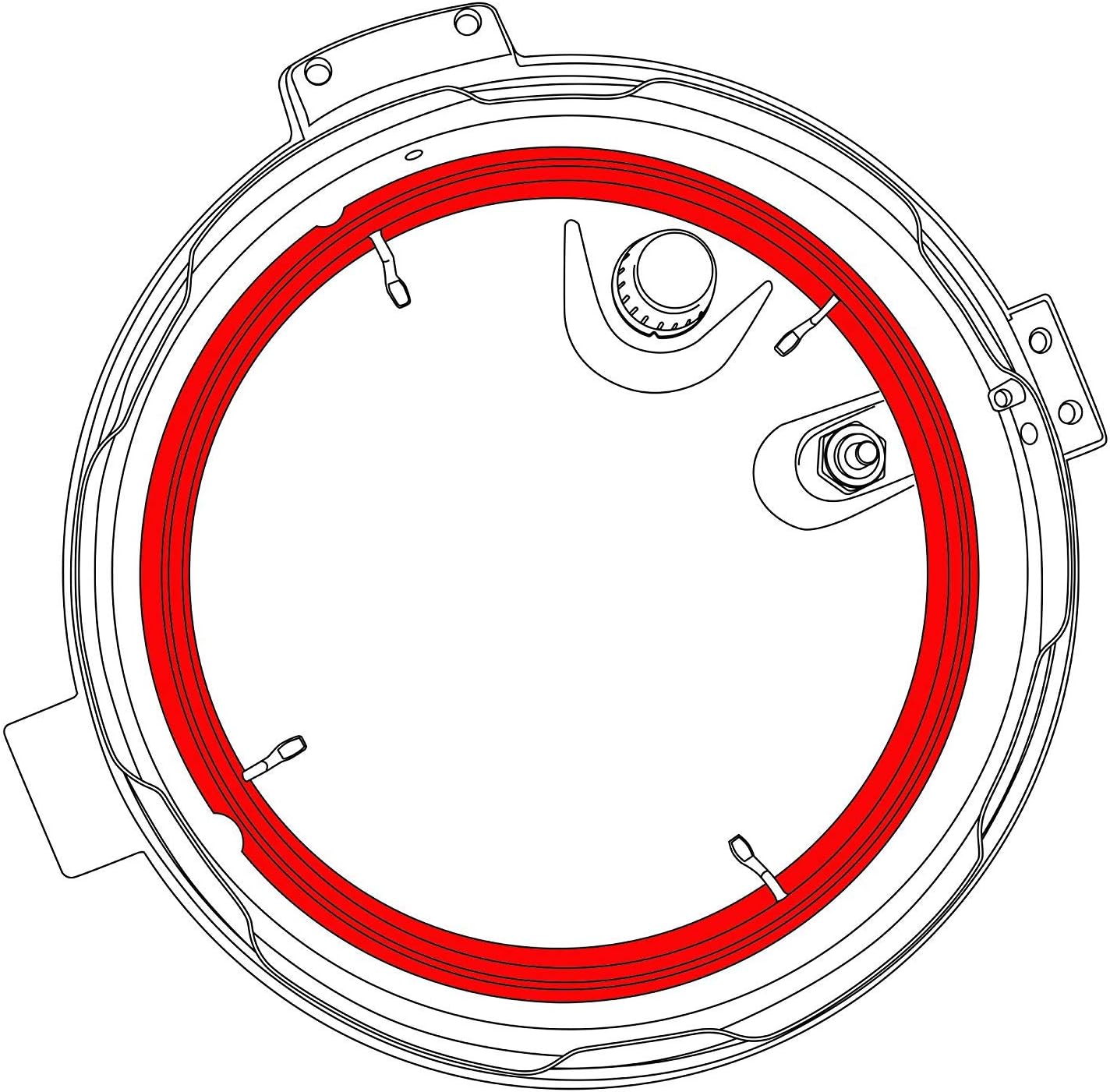 GJS Gourmet Seal Ring Compatible with GOURMIA Electric Pressure Cooker (8 Quart) - Not Created or Sold by Gourmia