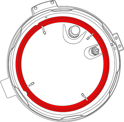 GJS Gourmet Seal Ring Compatible with GOURMIA Electric Pressure Cooker (8 Quart) - Not Created or Sold by Gourmia