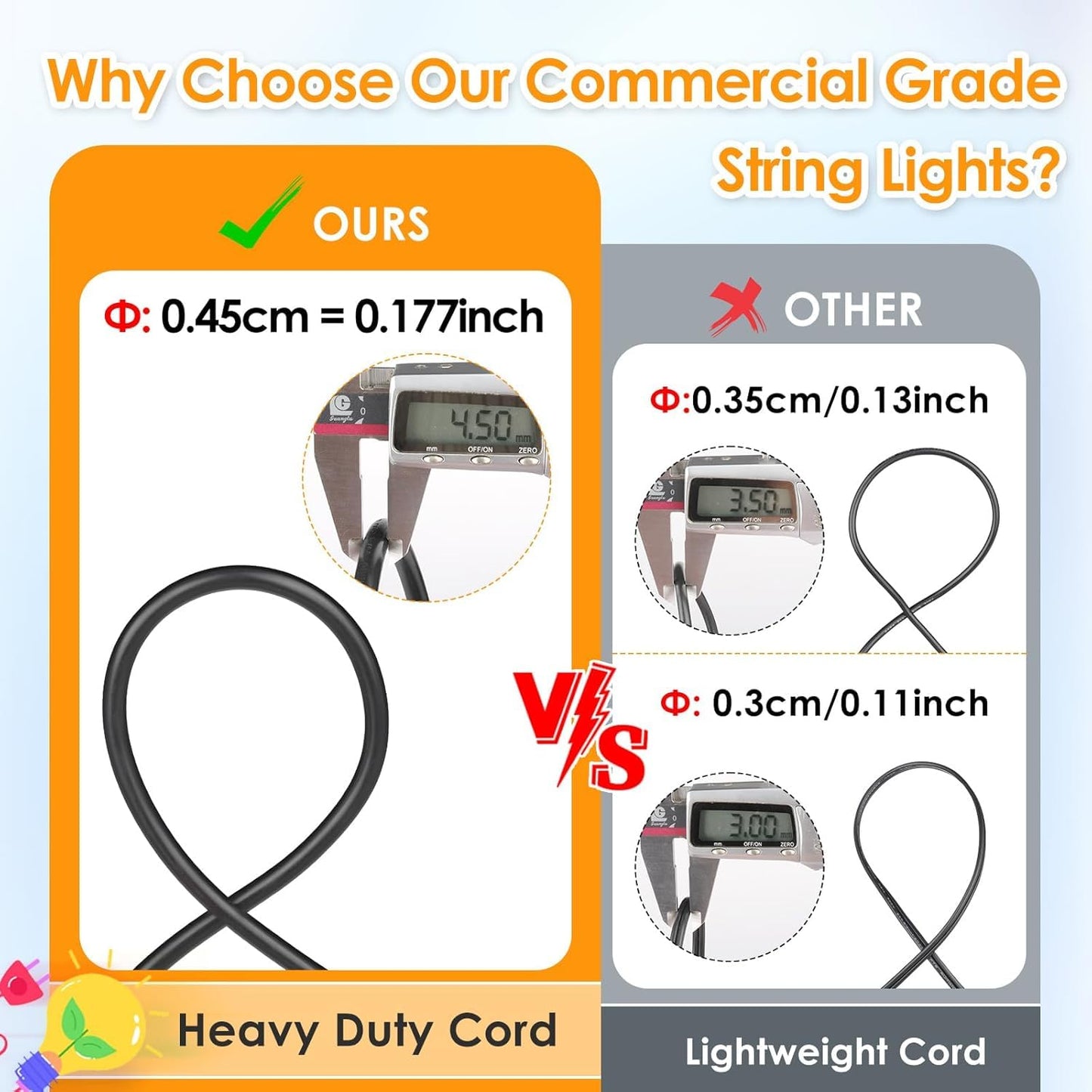 Mlambert 3-Color in 1 Solar String Lights Outdoor Waterproof Dimmable, 48ft Remote LED Patio Lights,15 Hanging Sockets Shatterproof Light for Backyard