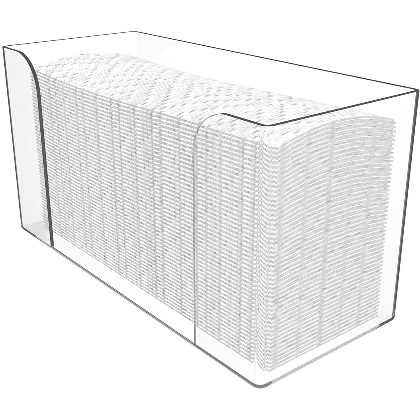 Clear Bathroom Paper Towel Dispenser,11″ Long Acrylic Trifold Paper Towel Holder,Lucite Multifold Paper Towel Dispenser for Papertowel,Z-fold,Folded,C fold,Tri Fold and Paper Napkin Holder,Pack of 1