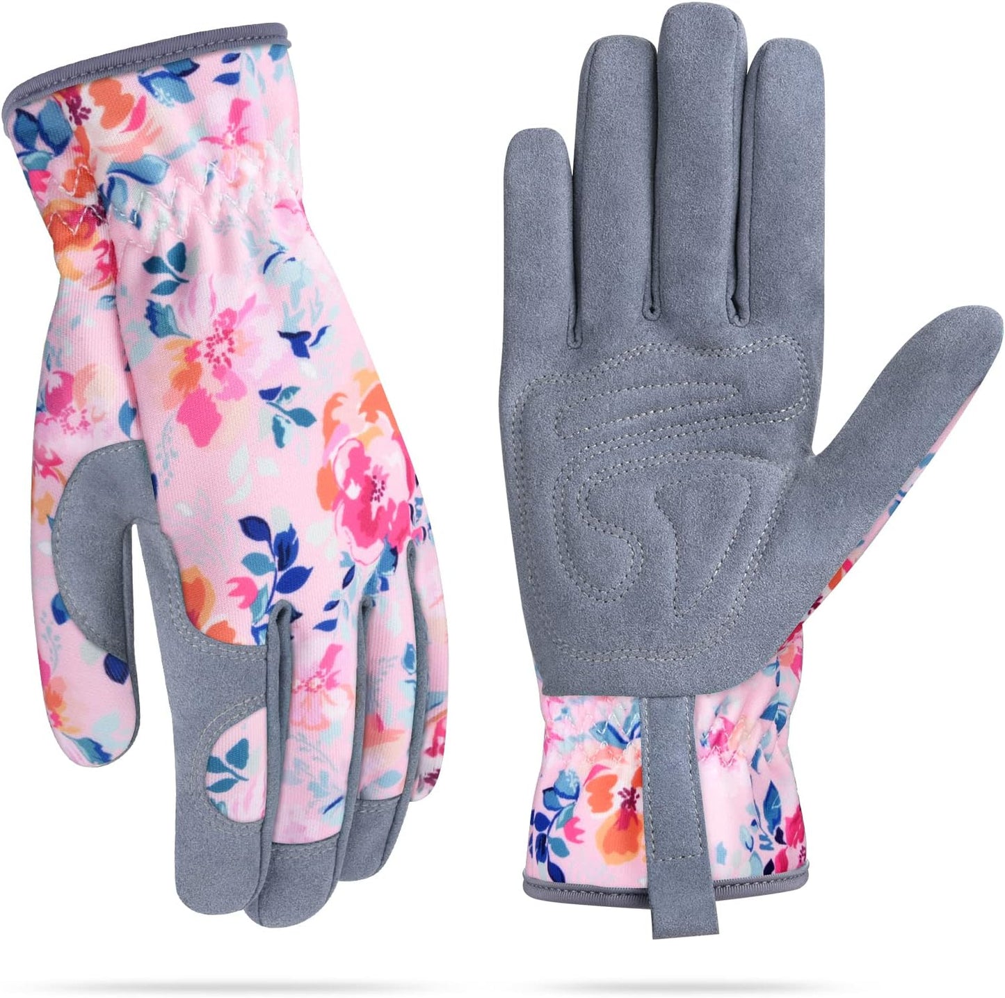 Womens Gardening Weeding Working Gloves - Leather Garden Glove for Women, Thorn Proof for Digging