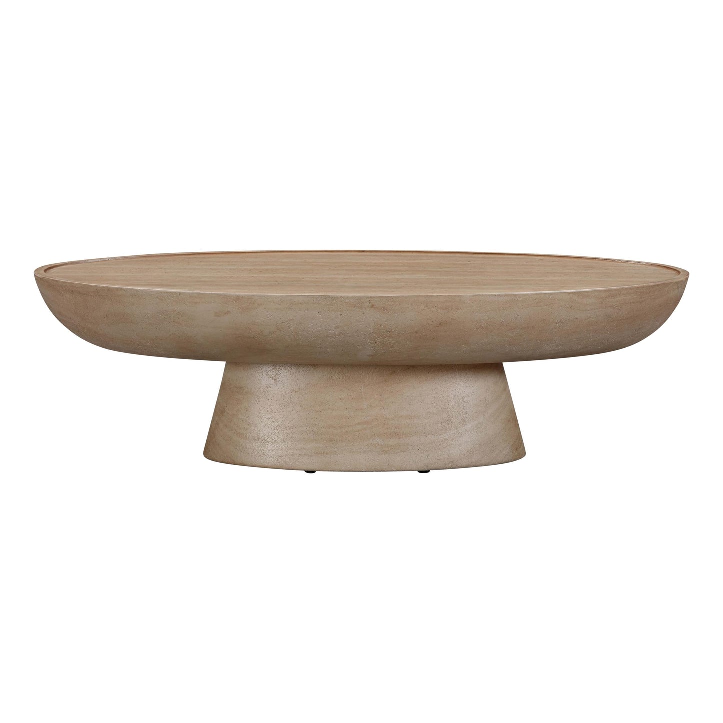 Tov Furniture Eclipse Textured Faux Travertine Indoor/Outdoor Coffee Table
