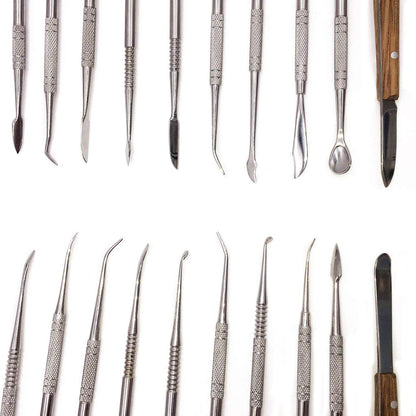 NIUPIKA Steel Wax Carving Tool Dental Clay Pottery Plaster Sculpture Carvers Tools Kit Dabber Tool Set