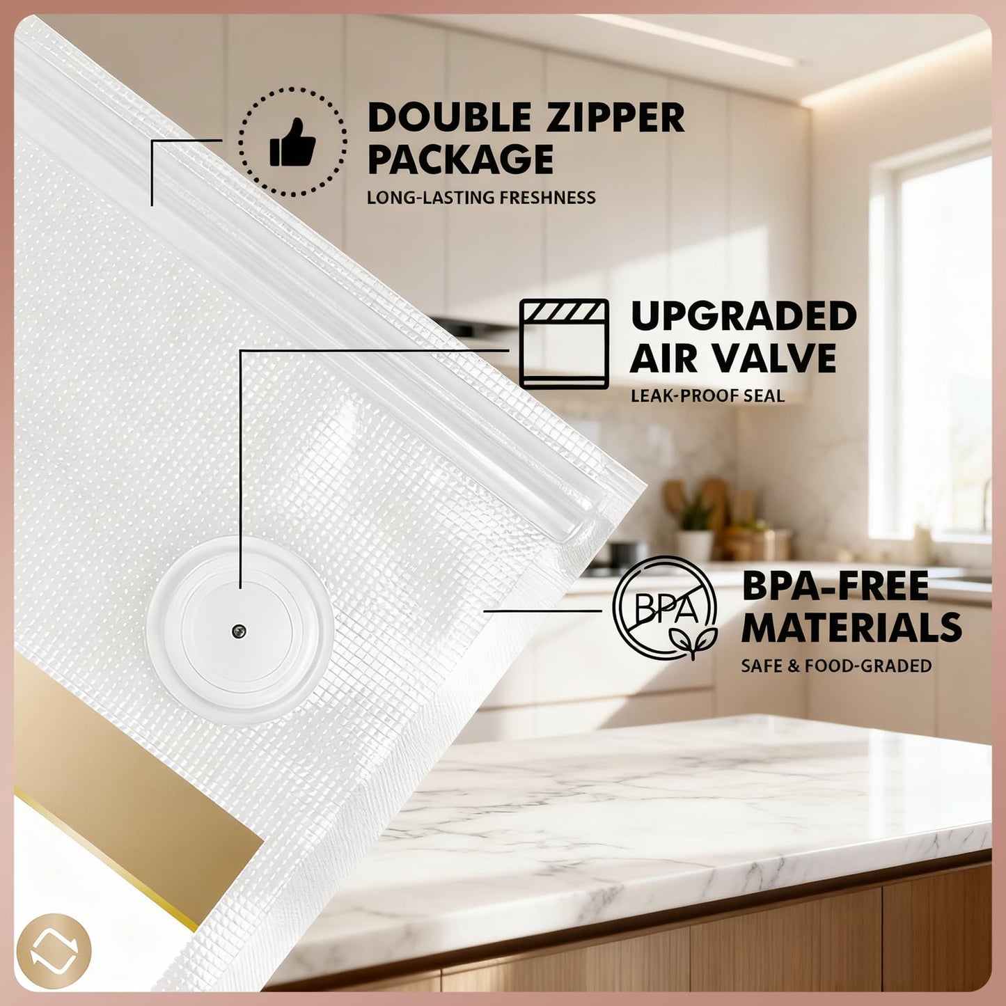 Reusable Vacuum Sealer Bags for Food: 30Pcs BPA-Free Reusable Vacuum Seal Bags with Air Valve & 2 Seal Clips, Plastic Clear Freezer Safe Vacuum Food Storage Bags, Microwaveable Seal Bags for Kitchen