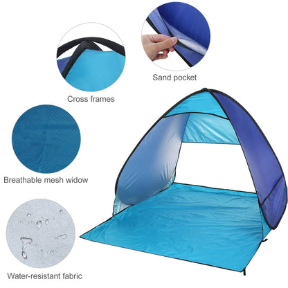 HYUIO Pop Up Tents Automatic Instant Pop Up Beach Tent Lightweight Outdoor Beach Shade Sun Shelter Tent Canopy Cabana with Carry Bag Adult Pop Up Tent