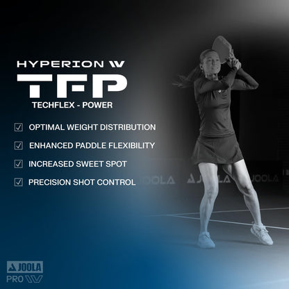JOOLA Simone Jardim Hyperion Pro IV 16mm Pickleball Paddle - Tech Flex Power - Aero Curve for Swing Speed - Propulsion Core Increases Power & Touch - UPA-A Certified - USAP Approved - NFC Chip