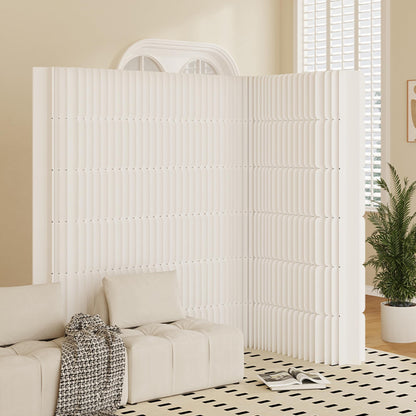 Multi-Functional Freestanding Kraft Paper Room Divider - Folding Privacy Screen for Home & Office Use, Stylish Partition for Living Room, Conference Spaces, and Work Areas
