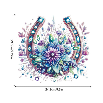 Focart 5D DIY Acrylic Special Shaped Diamonds Painting Hanging Pendant Kits, Wreath Diamond Art Hanging Window Pendant Ornament for Home Decoration and Gift
