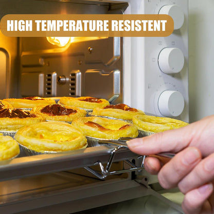 VICASKY 10pcs Mini Tart Tin, Chinese Egg Tart Portuguese Egg Tart Mini Dessert Molds, Non-Stick Egg Tart Pan