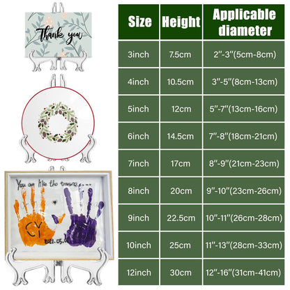 LonlyEagle 6 Pack 10 Inch Clear Plastic Easels or Stand/Plate Holders to Display Pictures or Other Items at Weddings, Plate Stands for Home Decoration, Birthdays, Tables