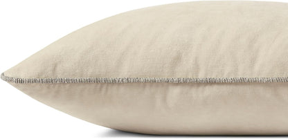 Loloi Liza Pillow Cover Only, 22X22, Ivory