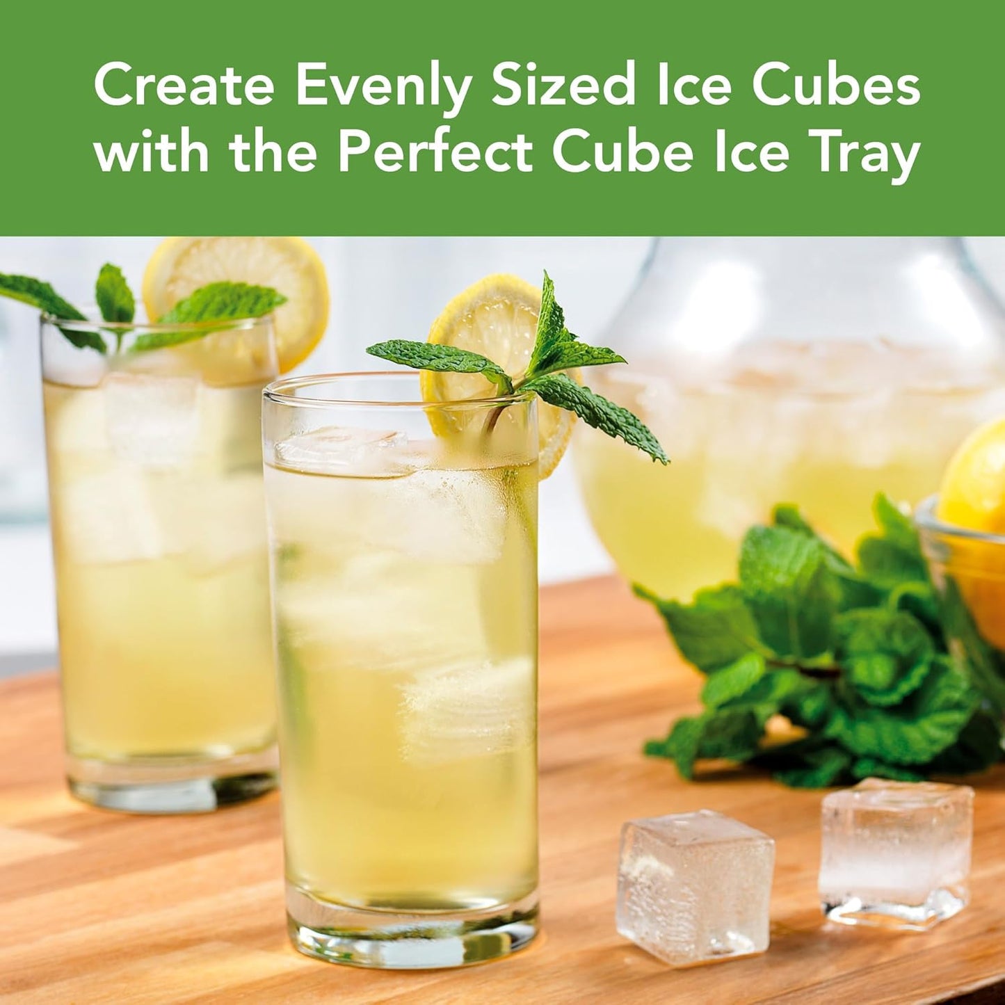 Tovolo Perfect Cube Ice Tray Set of 2, Candy Apple, Reusable Silicone Molds for Cocktails & Whiskey