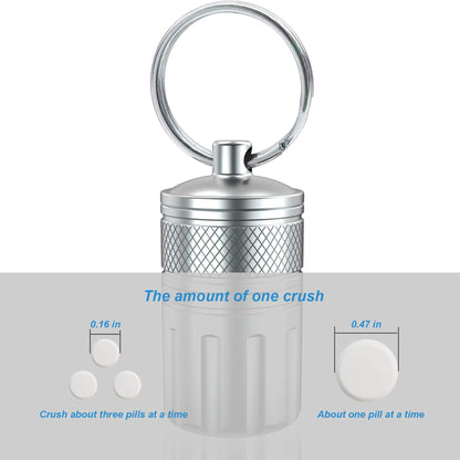 MEECN Pill Crusher & Cases, Medicine to Fine Powder, Stainless Steel Crushes Pills, Waterproof (Vitamin Crusher)