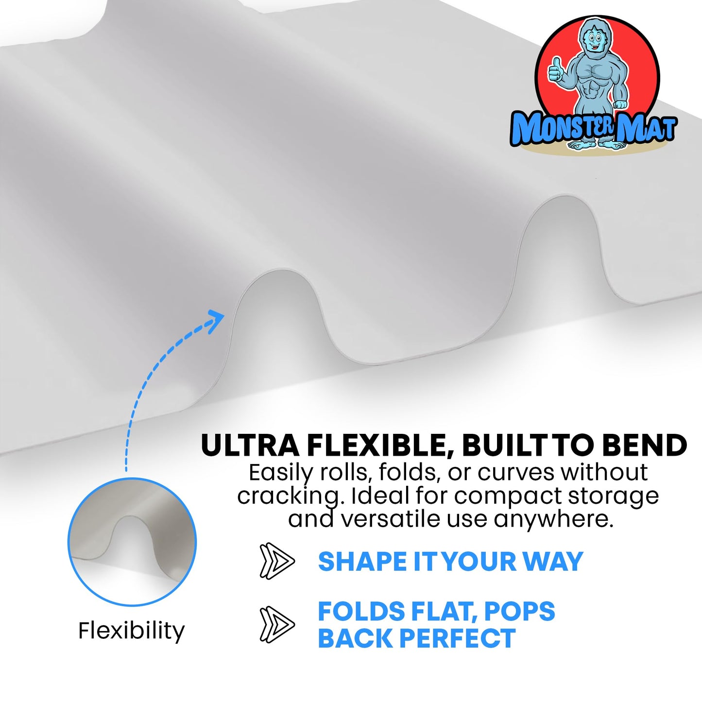 Extra Large Silicone Craft Mat 48x24 Inch – Heat Resistant Table Protector, Non-Slip Surface for Painting, DIY, Clay, Bakin, Easy Clean, Rolls Up – Use as Floor or Cutting Mat by MonsterMat