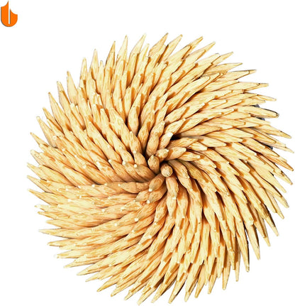 Urbanstrive Sturdy Safe Toothpick Holder - 800 Natural Wood Toothpicks for Teeth Cleaning, Unique Home Design, 2 Pack