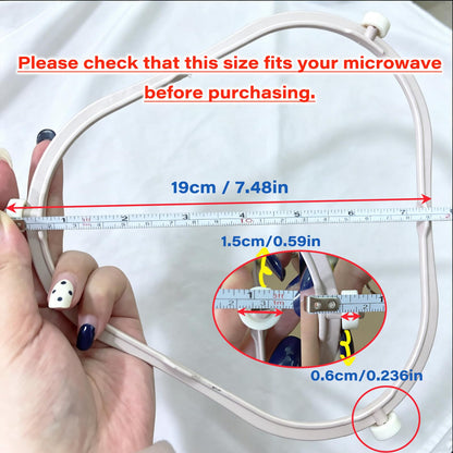 7.48 in W11252182 Microwave Turntable Ring Replacement for Whirlpool with Rollers 8206227 Microwave Glass Tray Support Holder for Whirlpool Microwave Inner Ring Accessories Parts