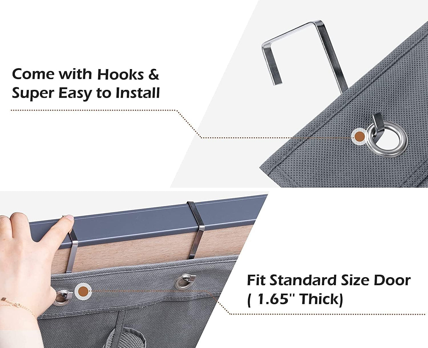 Extra Large Mesh Pockets Shoe Organizer | Hanging Shoe Rack for Bedroom, Bathroom Shoe Storage (12 Large Pockets)