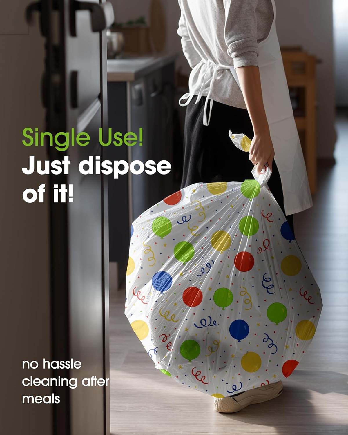 Pureegg Disposable Plastic Tablecloths - 54 x 108 Inch, Leakproof & Sturdy for Birthday Parties & Picnics