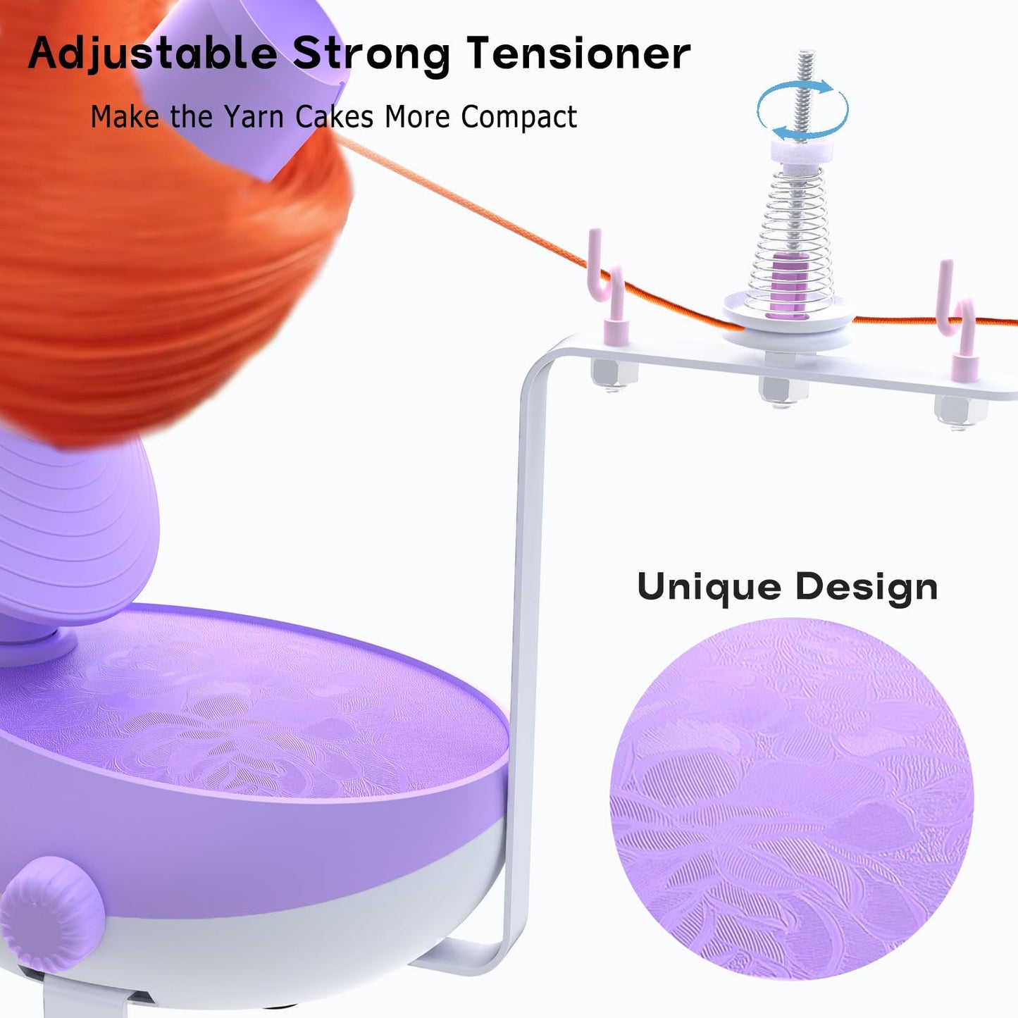 DAFENCHI Yarn Winder, Electric Yarn Winder that Can Work with Yarn Swift, Automatic Large Yarn Ball Winder for Crocheting, Speed Adjustable Yarn Spinner for Yarn Winding, Easy to Use Yarn Cake Winder