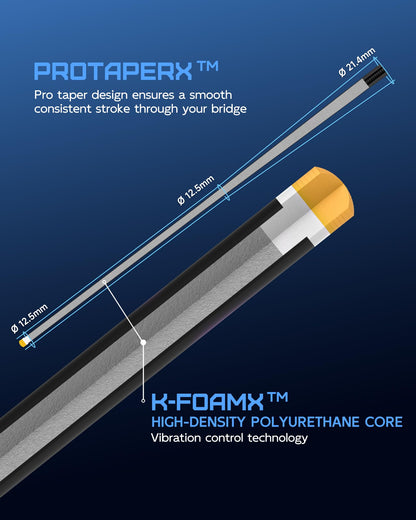 KONLLEN 2.0 Pool Cue Complete Set with Case & Extras | Hand-Inlaid Carbon Fiber Pool Cue with Professional Taper | Low Deflection Shaft for Adults & League Players