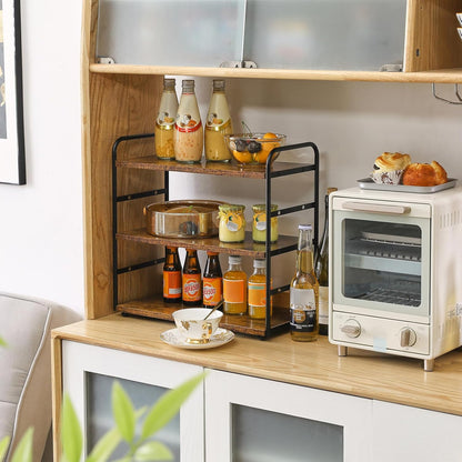 Set 2 3-Tier Counter Countertop Counter TWJ001H-2 IBUYKE of Bathroom Organizer, Tray Storage Shelf, Kitchen Spice Rack